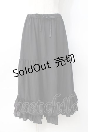 画像: axes femme kawaii / ミディフリルペチスカート M 黒 Y-25-07-29-110-AX-SK-SZ-ZY