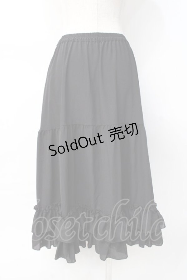 画像3: axes femme kawaii / ミディフリルペチスカート M 黒 Y-25-07-29-110-AX-SK-SZ-ZY (3)