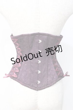 画像: abilletage / ローズサテンコルセット  ワイン Y-25-07-29-119-GO-TO-SZ-ZY