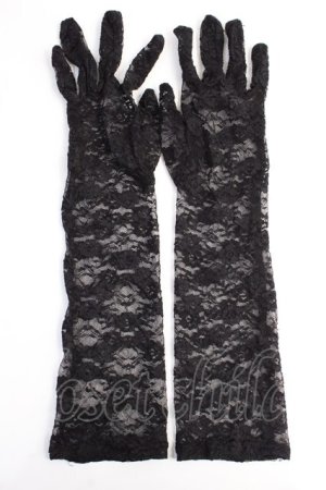 画像: GOTH / レース手袋  黒 Y-25-07-29-021-GO-ZA-SZ-ZY