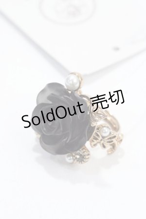 画像: axes femme / フェイバリットローズリング  黒 Y-25-07-31-004-AX-AC-SZ-ZY