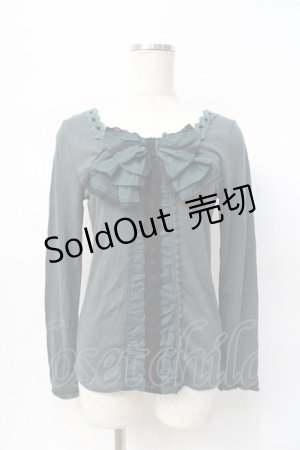 画像: axes femme / ストライプリボンカットソー M グリーン Y-25-07-31-039-AX-TO-SZ-ZY