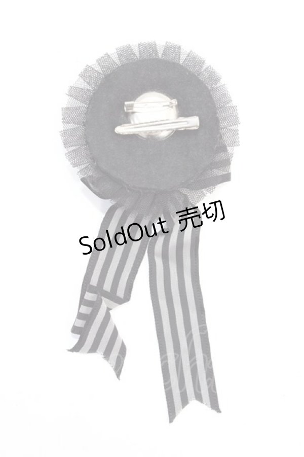 画像2: チェルシィ / EATME ロゼット風ハートブローチ  黒 Y-25-07-31-006-LO-ZA-SZ-ZT486-F007 (2)