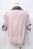 画像3: NOEMIE / ラッフルフリルレースアップブラウス M ピンク Y-25-07-31-043-LO-BL-SZ-ZY (3)