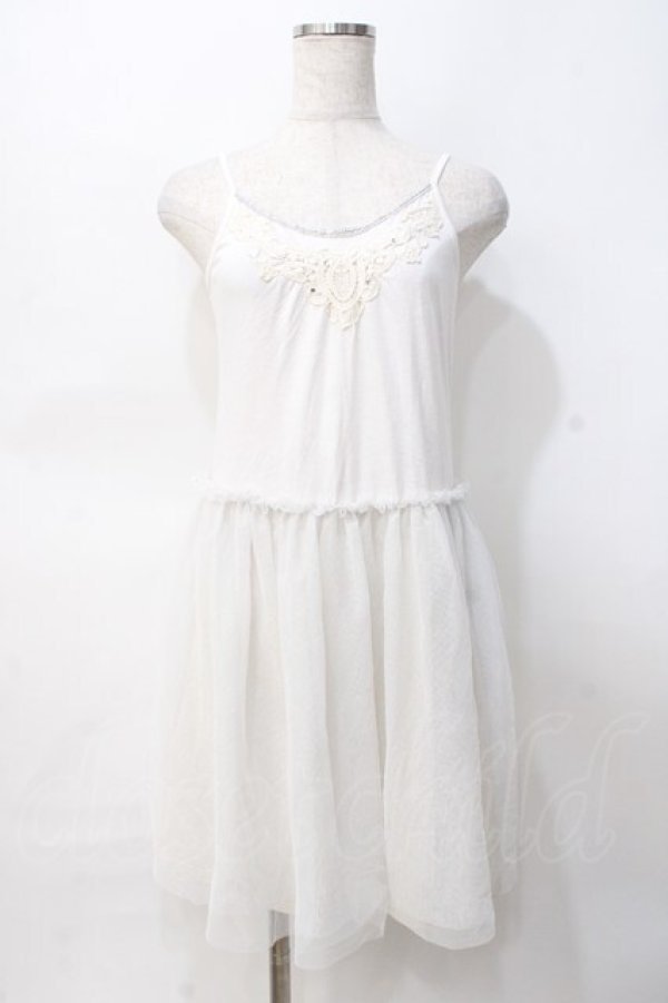 画像1: axes femme / レースインナーキャミワンピース M 生成り Y-25-07-31-047-AX-OP-SZ-ZY (1)