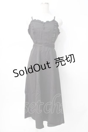 画像: axes femme POETIQUE / パールチェーンキャミワンピ  黒 Y-25-07-31-049-AX-OP-SZ-ZY