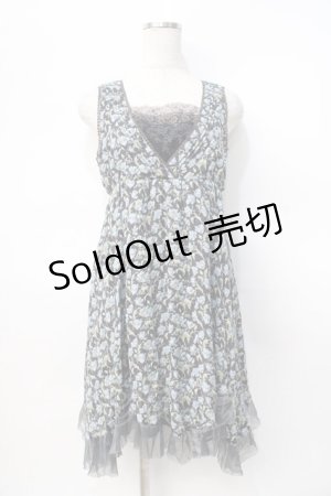 画像: axes femme / 花柄裾モチーフレースワンピース M 黒 Y-25-07-31-053-AX-OP-SZ-ZY
