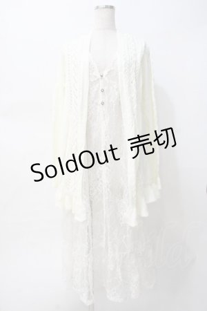 画像: axes femme / レイヤード風デザインカーディガン  生成り Y-25-07-31-060-AX-TO-SZ-ZY
