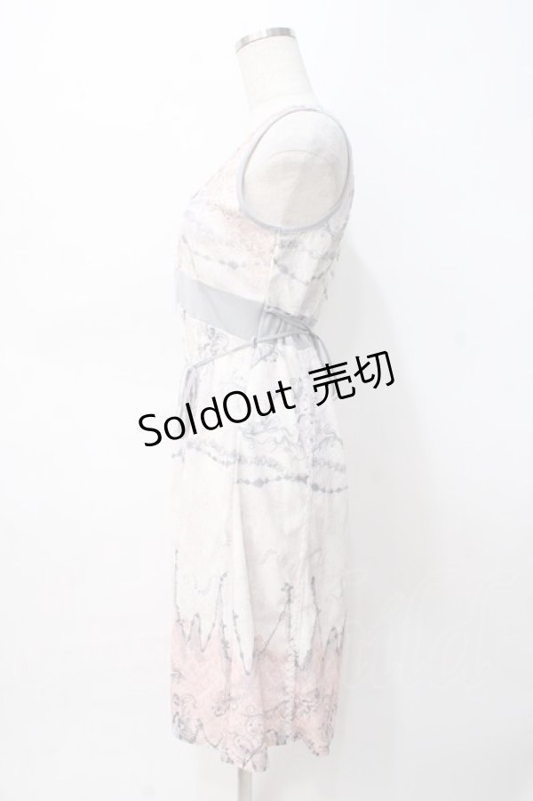 画像2: OZZ ANGELO / 鍵チェーン柄ワンピース  オフ Y-25-07-31-062-OO-OP-SZ-ZY (2)