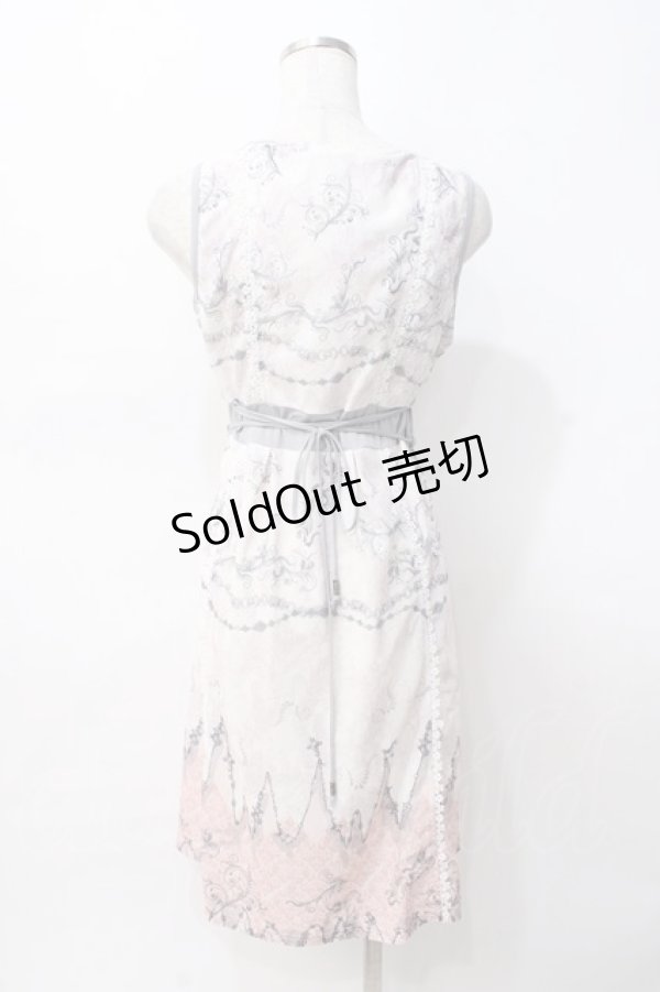 画像3: OZZ ANGELO / 鍵チェーン柄ワンピース  オフ Y-25-07-31-062-OO-OP-SZ-ZY (3)