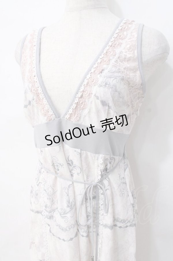 画像4: OZZ ANGELO / 鍵チェーン柄ワンピース  オフ Y-25-07-31-062-OO-OP-SZ-ZY (4)