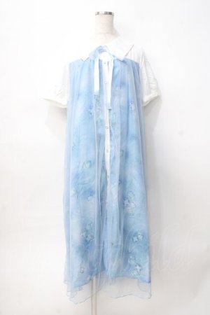 画像: axes femme / ソーダ柄シャツワンピース Ｍ サックス Y-25-07-31-063-AX-OP-SZ-ZY
