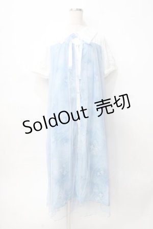 画像: axes femme / ソーダ柄シャツワンピース Ｍ サックス Y-25-07-31-063-AX-OP-SZ-ZI