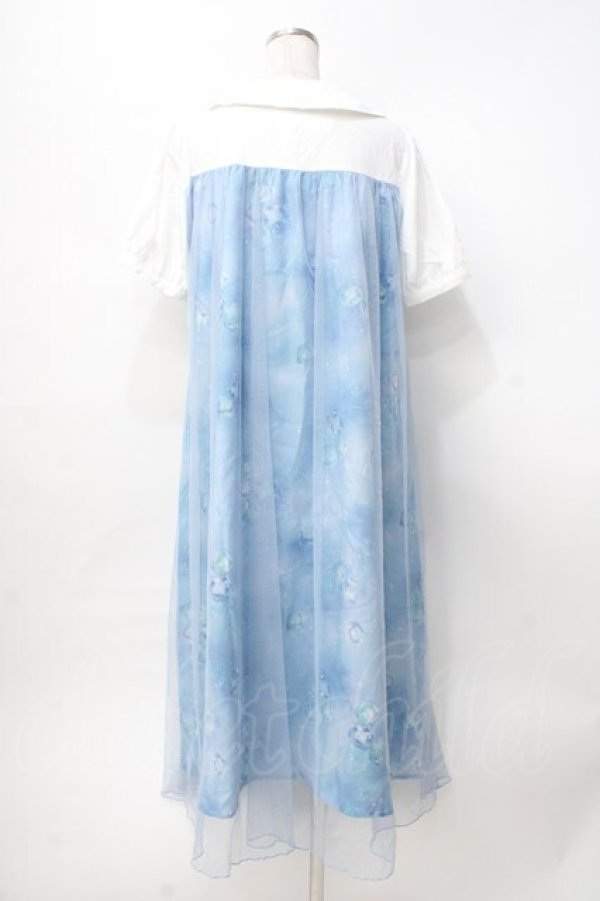 画像3: axes femme / ソーダ柄シャツワンピース Ｍ サックス Y-25-07-31-063-AX-OP-SZ-ZY (3)