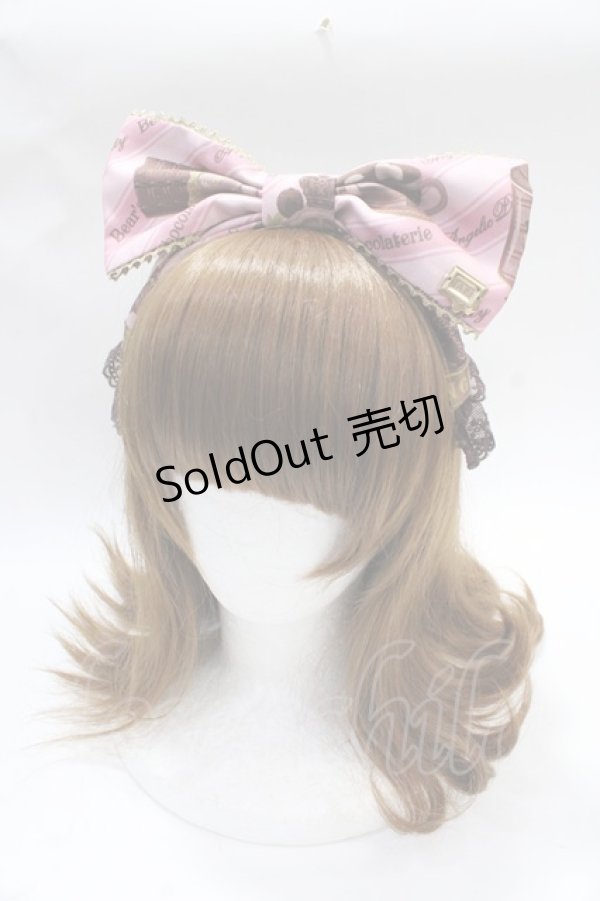 画像1: Angelic Pretty / Bear’s Chocolaterieカチューシャ  ピンク Y-25-07-31-010-AP-AC-SZ-ZY (1)