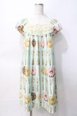 画像1: Emily Temple cute / カトラリー＆ドーナツプリントワンピース  ミント Y-25-07-31-076-ET-OP-SZ-ZY (1)