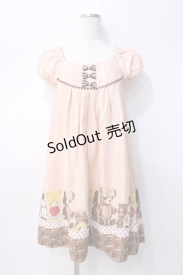 画像1: Emily Temple cute / チョコ＆ぬいぐるみワンピース  ピンク Y-25-07-31-078-ET-OP-SZ-ZY (1)