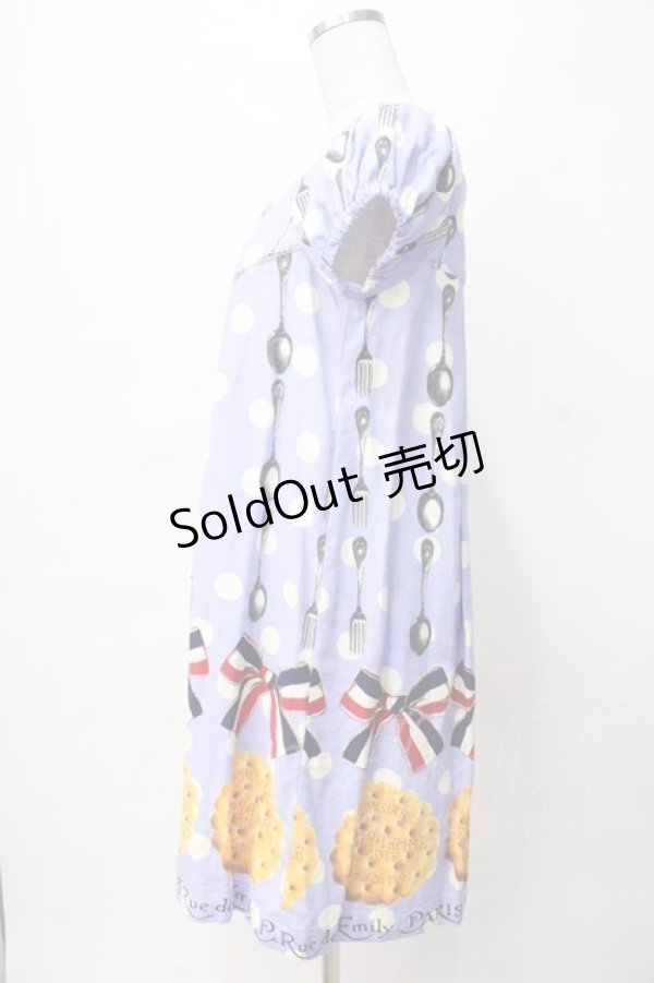 画像2: Emily Temple cute / ビスケットプリントワンピース  パープル Y-25-07-31-080-ET-OP-SZ-ZT083 (2)