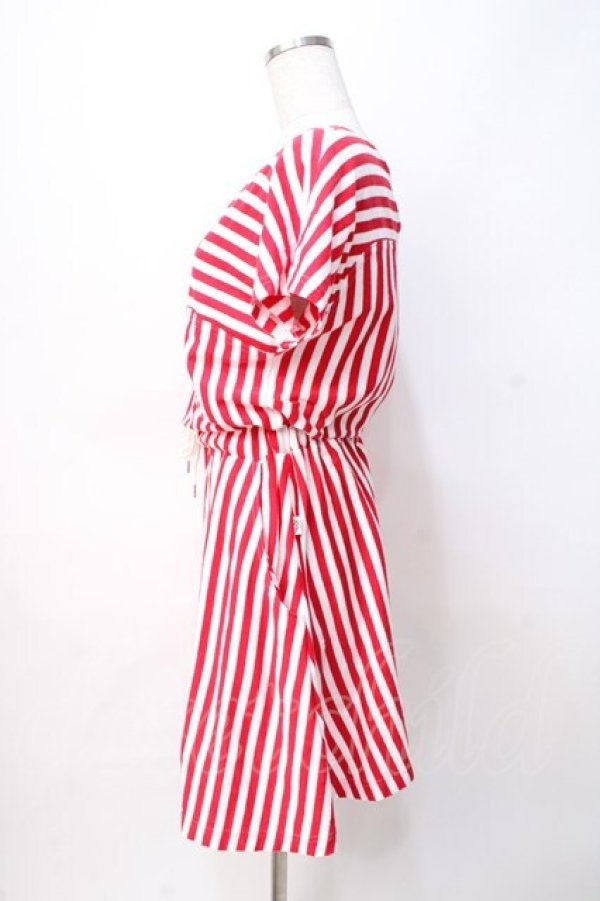 画像2: Katie / ICECREAM BORDER one-piece F レッド Y-25-07-31-084-LO-OP-SZ-ZY (2)