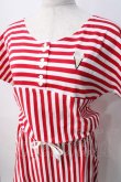 画像4: Katie / ICECREAM BORDER one-piece F レッド Y-25-07-31-084-LO-OP-SZ-ZY (4)