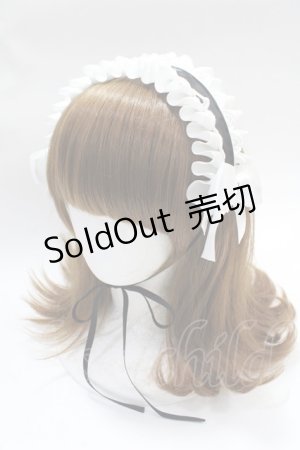 画像: MIHO MATSUDA / ハートレースヘッドドレス（カメオ小）  黒×白 Y-25-07-31-012-GO-AC-SZ-ZY