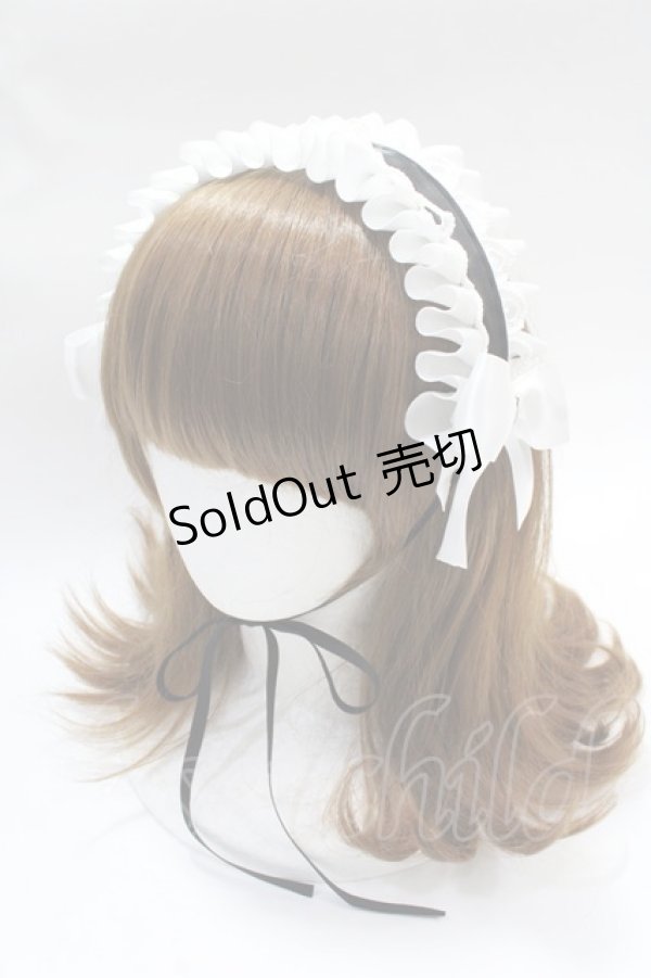 画像1: MIHO MATSUDA / ハートレースヘッドドレス（カメオ小）  黒×白 Y-25-07-31-012-GO-AC-SZ-ZY (1)