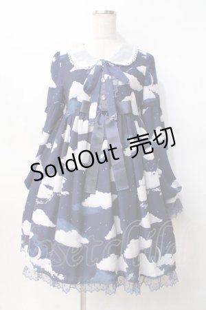 画像: Angelic Pretty / Misty Skyワンピース  紺 Y-25-07-31-087-AP-OP-SZ-ZY