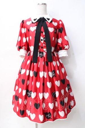 画像: Angelic Pretty / Dolly Heartワンピース  赤 Y-25-07-31-088-AP-OP-SZ-ZY