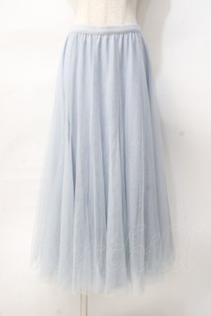 画像: axes femme / ロングチュールスカート M サックス Y-25-07-31-093-AX-SK-SZ-ZY