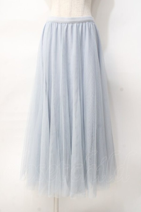画像1: axes femme / ロングチュールスカート M サックス Y-25-07-31-093-AX-SK-SZ-ZY (1)