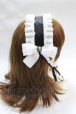 画像4: MIHO MATSUDA / ハートレースヘッドドレス（カメオ小）  黒×白 Y-25-07-31-012-GO-AC-SZ-ZY (4)