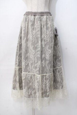 画像: axes femme / リバーシブルレーススカート  生成り Y-25-07-31-101-AX-SK-SZ-ZY