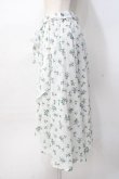画像2: axes femme / ラッフルフリル花柄ミディスカート  白 Y-25-07-31-103-AX-SK-SZ-ZY (2)