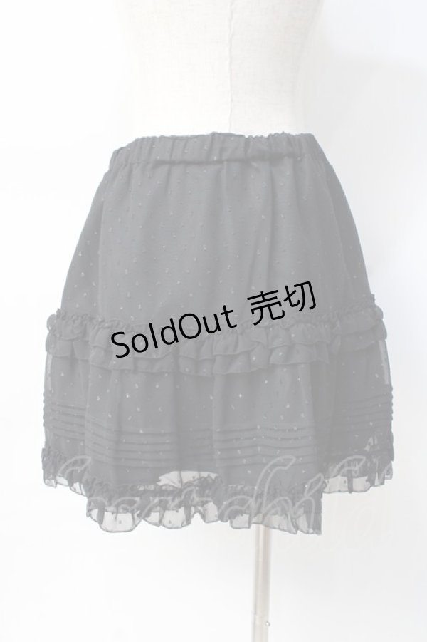 画像2: Emily Temple cute / 水玉ジャガードジョーゼットスカート  黒 Y-25-07-31-109-ET-SK-SZ-ZY (2)