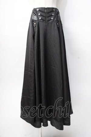 画像: Ozz Croce / コルセットデザインロングスカート  黒 Y-25-07-31-113-OO-SK-AS-ZY