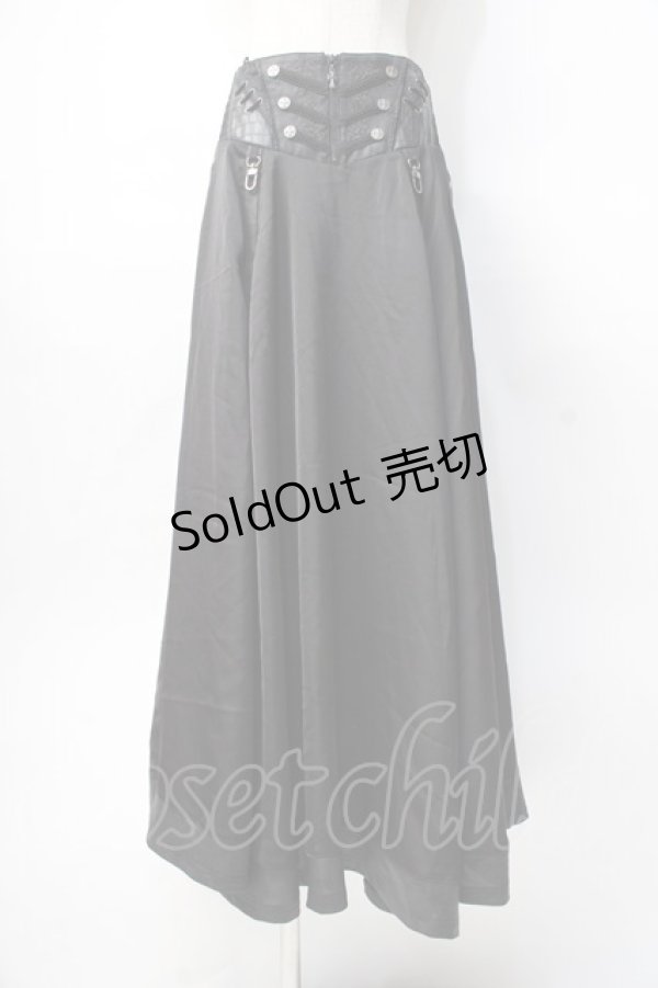 画像1: Ozz Croce / コルセットデザインロングスカート  黒 Y-25-07-31-113-OO-SK-AS-ZS (1)