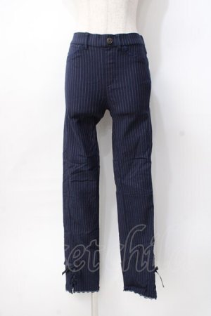 画像: axes femme / ストライプレギンスパンツ  紺 Y-25-07-31-123-AX-PA-SZ-ZY