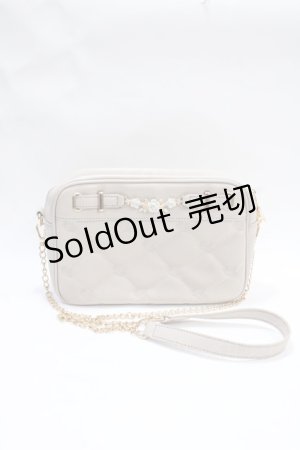 画像: axes femme / バラ刺繍キルトショルダーバック  ベージュ Y-25-07-31-016-AX-BG-SZ-ZT-K024