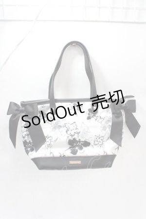 画像: Maison de FLEUR / フラワー柄トートバッグ F ブラック Y-25-07-31-017-LO-BG-SZ-ZY