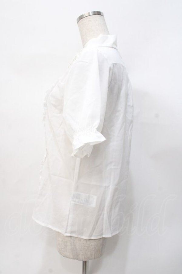 画像2: axes femme POETIQUE / マリン刺繍パフブラウス  白 Y-25-07-31-028-AX-BL-SZ-ZY (2)