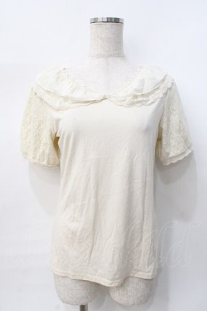 画像: axes femme / レースパフスリーブTシャツ M 生成り Y-25-07-31-029-AX-TO-SZ-ZY