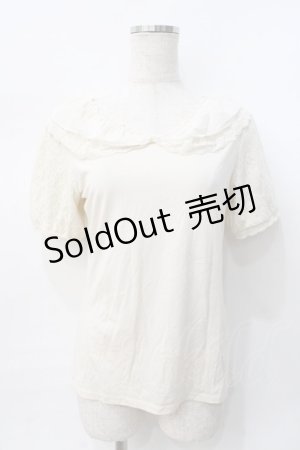 画像: axes femme / レースパフスリーブTシャツ M 生成り Y-25-07-31-029-AX-TO-SZ-ZY