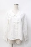 画像1: axes femme POETIQUE / コットンレースブラウス  白 Y-25-07-31-030-AX-BL-SZ-ZY (1)