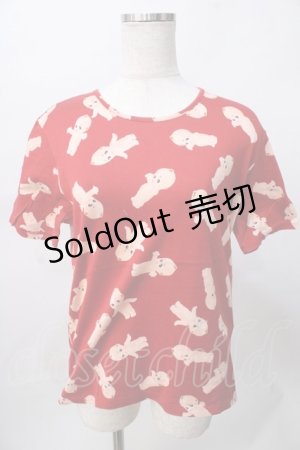 画像: PINK HOUSE / キューピー総柄半袖カットソー  赤 Y-25-08-02-045-LO-TO-SZ-ZY