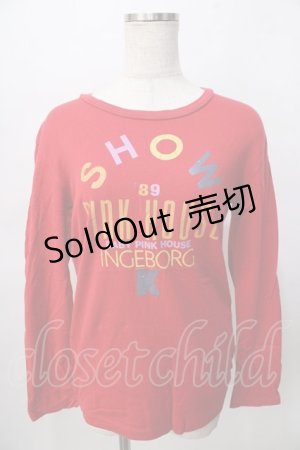 画像: PINK HOUSE / SHOWロングカットソー  赤 Y-25-08-02-049-LO-TO-SZ-ZY