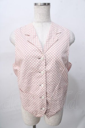 画像: PINK HOUSE / ドットベスト  ピンク Y-25-08-02-054-LO-TO-SZ-ZY
