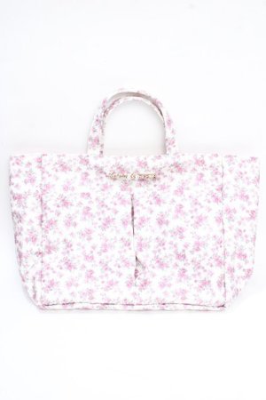 画像: Maison de FLEUR / 撥水加工フラワープリントバッグインバッグ F ピンク Y-25-08-02-008-LO-BG-SZ-ZY