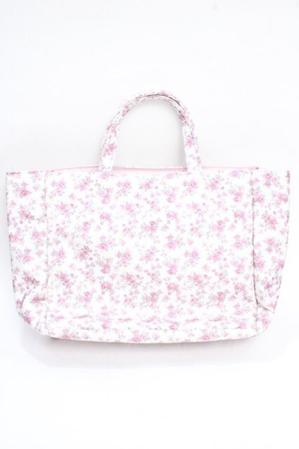 画像2: Maison de FLEUR / 撥水加工フラワープリントバッグインバッグ F ピンク Y-25-08-02-008-LO-BG-SZ-ZY (2)