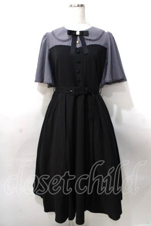 画像: Amavel / Elegant Classical Ladyワンピース  黒 Y-25-08-02-071-CA-OP-SZ-ZY