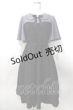 画像: Amavel / Elegant Classical Ladyワンピース  黒 Y-25-08-02-071-CA-OP-SZ-ZY